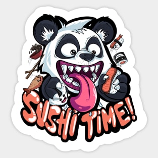 Sushi Time Panda - Funny Restaurant Panda Sticker